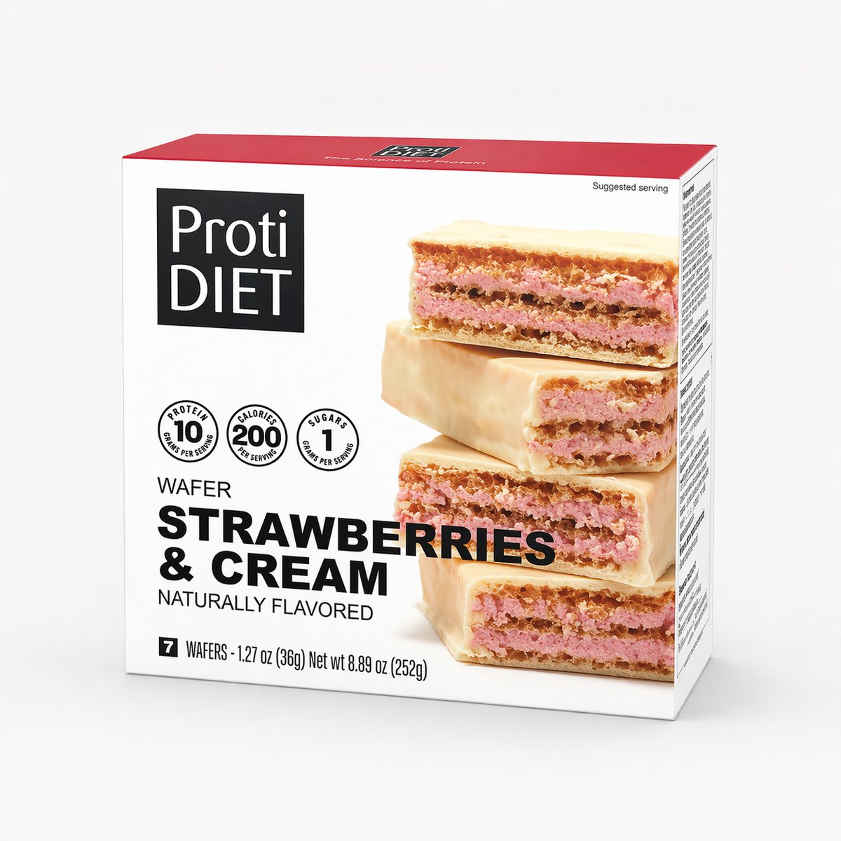 ProtiDIET Strawberries & Cream Protein Wafers (7ct)