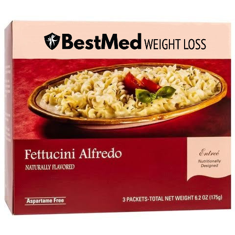 Fettuccini Alfredo Entree (3/Box) - BestMed - Doctors Weight Loss