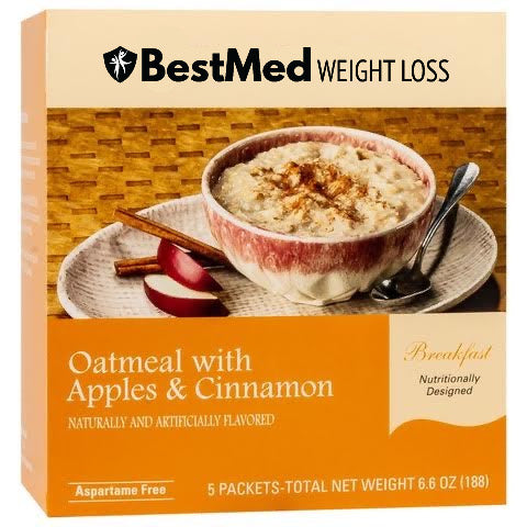 Oatmeal with Apples & Cinnamon (5/Box) - BestMed - Doctors Weight Loss