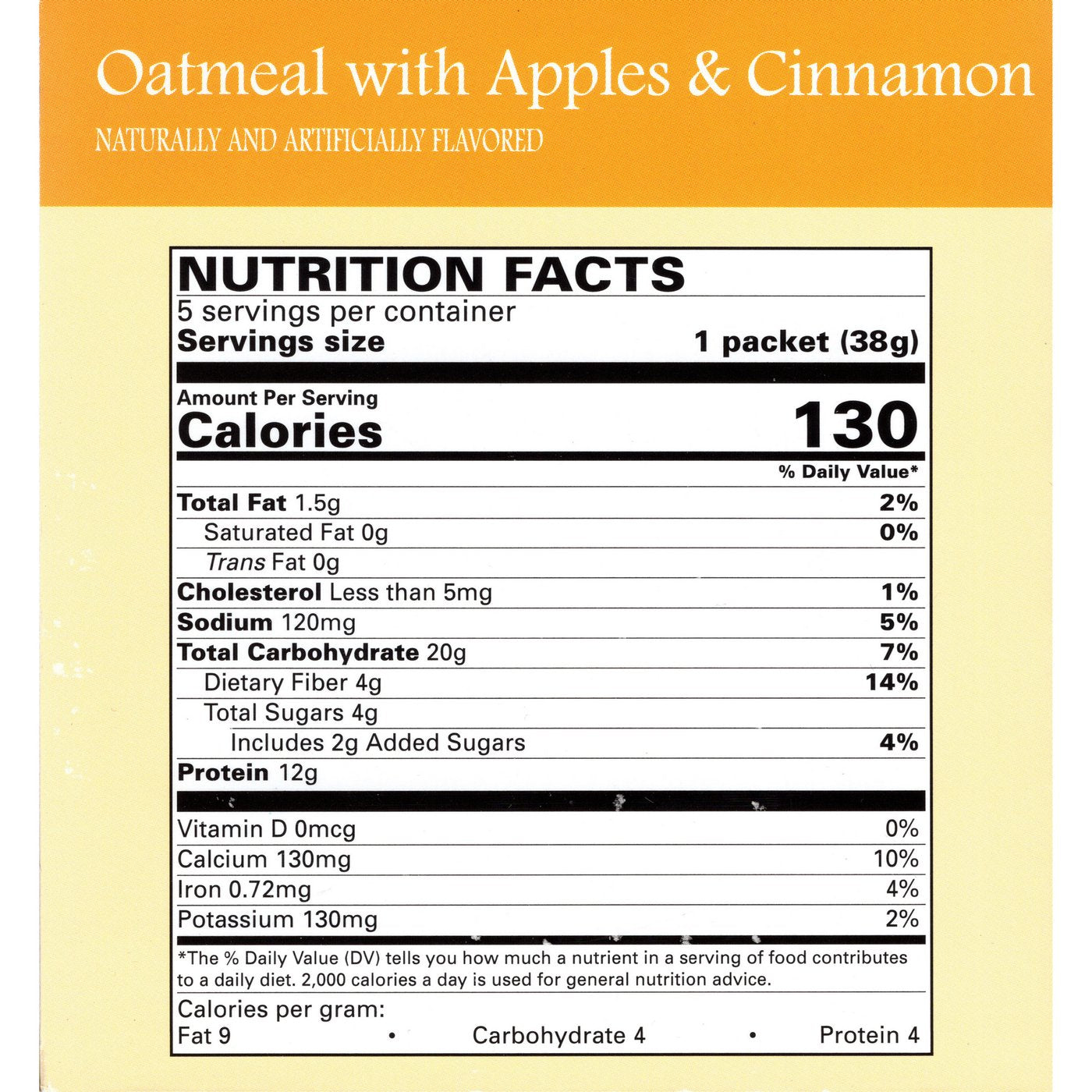 Oatmeal with Apples & Cinnamon (5/Box) - BestMed - Doctors Weight Loss