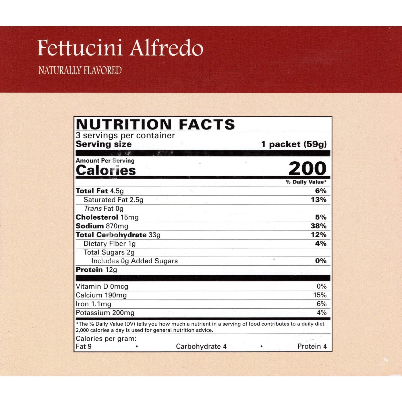 Fettuccini Alfredo Entree (3/Box) - BestMed - Doctors Weight Loss