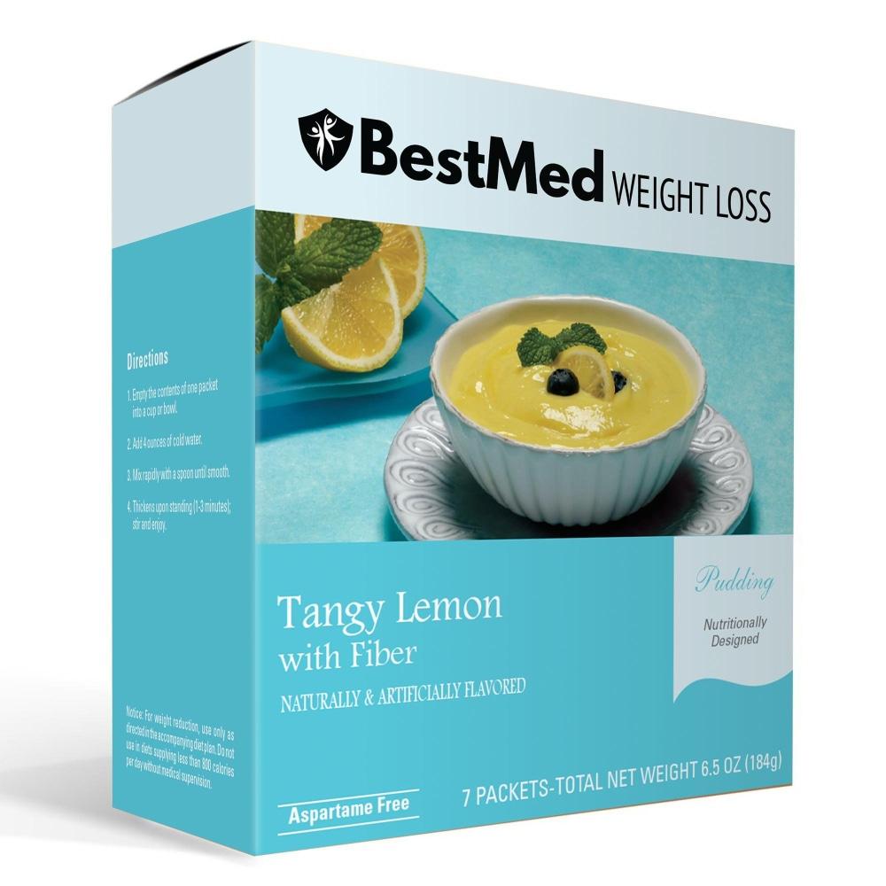Tangy Lemon Pudding with Fiber (7/Box) - BestMed - Doctors Weight Loss